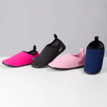 Children's Aqua Shoes 19-28 Neoprene Non-Slip Easy Fit Lightweight Beach Pool Park Water Sand Duck Way Flexible Unisole Sneakers Sock - 藕粉色 - 查看 9