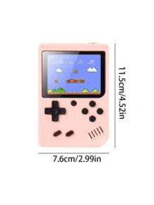 1pc Retro Handheld Game Console, Nostalgic Gift, Macaron Color Portable Game Player (400mAh Lithium Battery)