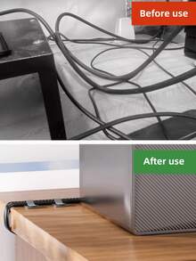 10 piezas Organizador de cables, Organizador de escritorio de oficina multifuncional simple, Adecuado para electricistas, Fijador de cables reutilizable, Amarre de cables mágico, Amarre de cables de computadora, Sistema de gestión de cables de escritorio