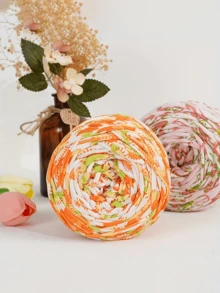 2/1 pieza Hilo de camiseta degradado, grande 300g/unidad - 2cm de ancho, hilo tejido de punto, suave y versátil para manualidades DIY, usado para ganchillo y tejido de bolsos, cojines, muñecas, mantas de almacenamiento, zapatillas, proyectos de ganchillo artesanal, disponible en múltiples colores, hilo multicolor, hilo de poliéster, hilo acrílico, hilo de ganchillo, hilo para manualidades, bolas de hilo vibrante, material de manualidades versátil, accesorios y suministros de tejido