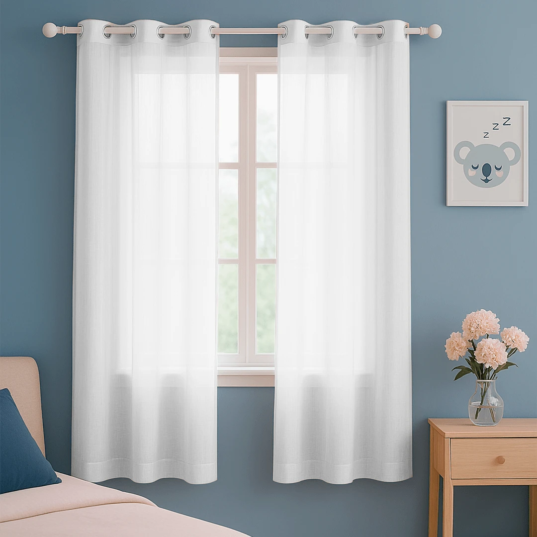 Curtains - White - View 1