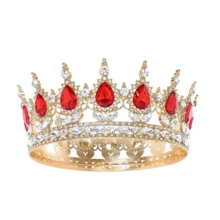 1pc Luxury Diamond Crystal Princess Bridal Crown,Shining Round Headpiece For Women,For Birthday Wedding Party Exquisite Elegant Women Decoration Crown Headpiece - Multicolor - View 19