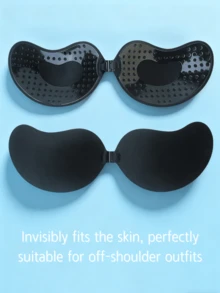 طقم حمالة صدر غير مرئية بتأثير رفع من نوع المانجو، حمالة صدر لاصقة لرفع وتدعيم مثالية للفساتين بدون أكتاف والفساتين والبدلات