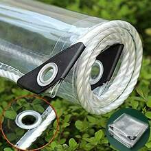 Heavy-Duty Clear Waterproof Tarp With Metal Grommets - UV Block, Tear-Resistant Transparent PVC/Vinyl Cover For RV, Boat, Car, Patio, Garage, Outdoor - All-Purpose Heavy-Duty Tarpaulin, Tarps Heavy Duty Waterproof - trong suốt - Xem 12