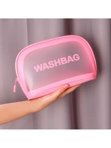 Waterproof Transparent PVC Washbag For Hygiene, Travel And Organization - Rose Red - View 2