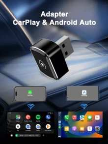 REMAX Wireless CarPlay Adapter Compatible With Apple CarPlay, Easy To Upgrade Wired CarPlay To Wireless, Instant Connectivity, Automatic Reconnect, Super Mini Car Play Dongle For IPhone Fit For Cars With Built-In CarPlay, Super Mini Size Car Accessories, Super Practical Car Stuff - 均碼 - 查看 1