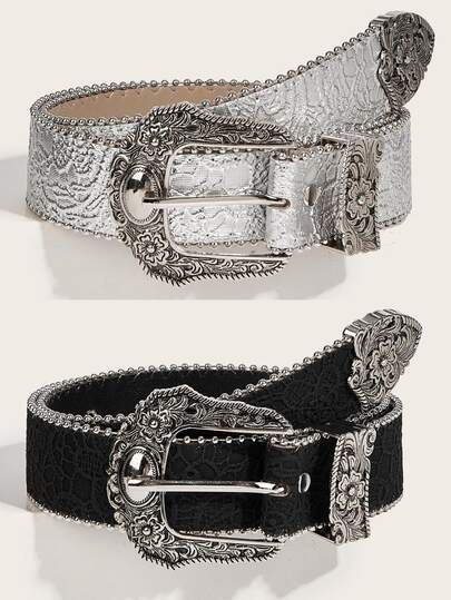 1pc Women's Y2k Style Western Chunky Waist Belt With Dopamine Star & Eye Decor, Perfect For Daily Wear Party