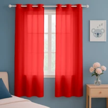 Curtains - Red - View 4