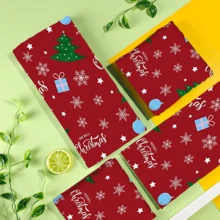 2/4 Paños de cocina con estampado de árbol de Navidad, paños de microfibra suaves y absorbentes para cocinar, hornear, limpiar, decoración de cocina, regalos para vecinos, madres, amigos, inauguración de casa - Multicolor - Ver 12