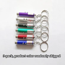 1 st/2 st/3 st slumpmässig bärbar laserpekare för katt, interaktiv leksak för husdjursträning och katt, mini-laserleksak för katt i aluminiumlegering, vit LED + infraröd ficklampa med dubbel funktion, laserpekare för husdjur för katt, katttillbehör, inkluderar LR41*3 knappbatterier, utbytbara batterier