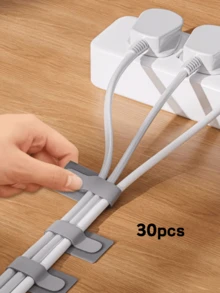 10 piezas Organizador de cables, Organizador de escritorio de oficina multifuncional simple, Adecuado para electricistas, Fijador de cables reutilizable, Amarre de cables mágico, Amarre de cables de computadora, Sistema de gestión de cables de escritorio