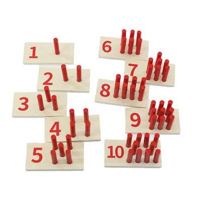 Wooden Stick Counting Board, Digit And Wooden Stick Counting Educational Montessori Toy, Math Learning Toy