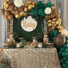 119pcs Wild Green Jungle Theme Latex Balloon Garland Arch Kit Suitable For Anniversary, Celebration, Party Decoration - 彩色 - 查看 6