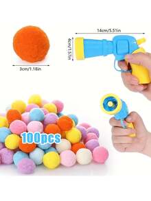 PETSIN Set de juguete interactivo de lanzador de pelota para gatos, que incluye un lanzador y 20/50 bolas esponjosas, apto para gatos de interior, es un juguete deportivo para gatos que promueve el amor y la confianza entre el dueño y el gato, el color es aleatorio