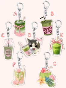 1个可爱抹茶蝴蝶结饮品/咖啡蝴蝶结饮品/萌萌仓鼠手捧咖啡钥匙扣。理想的日常包包配饰和节日礼物，ins风十足。可作日常包包挂饰、挂件、挂绳、钥匙扣，可爱少女风小物，也可作汽车钥匙扣。非常适合送给姐妹、女性朋友和家人，也是理想的圣诞礼物。抹茶和咖啡爱好者的完美礼物。送给母亲、父亲、毕业生和老师的礼物。 - 彩色 - 查看 16