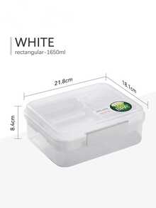 42oz/55oz Caja bento transparente con compartimento para salsa, recipiente de almacenamiento de alimentos de 3 capas de gran capacidad, tapa con asa portátil, material sellado a prueba de fugas, apto para microondas, adecuado para escuela, oficina, trabajo, picnic, campamento, viajes, adultos y niños, caja de almuerzo ideal para volver a la escuela - Multicolor - Ver 14