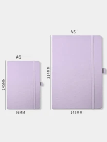 1pc A6 Hardcover Notebook With Bookmark Ribbon - Soft Cover Business Diary, School Supplies, Stationery, Back To School Essential, Study Notebook