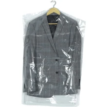 10Pcs Transparent Plastic Garment Covers 35.4inch Hanging Clothes Dust-Proof Protector Bags Suitable For Home Storage Clothing Stores & Dry Cleaning Laundrette. - MàuA - Xem 1