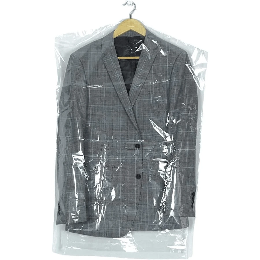 10Pcs Transparent Plastic Garment Covers 35.4inch Hanging Clothes Dust-Proof Protector Bags Suitable For Home Storage Clothing Stores & Dry Cleaning Laundrette. - MàuA - Xem 1