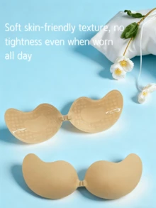 طقم حمالة صدر غير مرئية بتأثير رفع من نوع المانجو، حمالة صدر لاصقة لرفع وتدعيم مثالية للفساتين بدون أكتاف والفساتين والبدلات