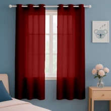 Roma Curtain 2.00m (Width) X 1.40m (Height) For Living Room And Bedroom Promotion - Burgundy - View 1