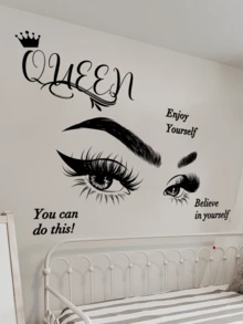 1 pieza Adhesivo de pared con gráfico de mariposa y figura, arte de pared autoadhesivo moderno para decoración del hogar, adhesivos, adhesivo de pared, calcomanía de vinilo para decoraciones del hogar, artículos de decoración de primavera para refrescar su hogar, adhesivos de decoración de festivales, regalos de cumpleaños y graduación