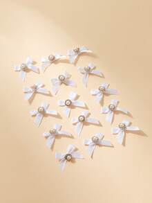 10 件水钻镶嵌手工蝴蝶结缎带蝴蝶结，DIY 服装配饰，发饰，鞋帽装饰，珠宝盒装饰，圣诞节情人节 - 彩色 - 查看 12