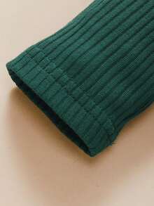 BrownBark 3pcs/Set Autumn Baby Girls' Casual Ribbed Solid Color Top + Printed Pants + Headwear Outfit, Versatile