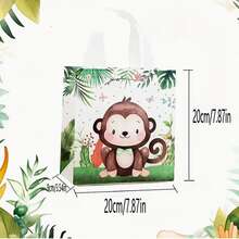 6/12/18/24/30 chiếc Túi quà tặng & Túi tote tiệc xuân - Túi quà tặng & mua sắm gấp gọn Jungle Adventure có họa tiết động vật rừng, Polypropylene, lý tưởng cho sinh nhật, đám cưới, v.v., Túi quà tiệc | Thiết kế Jungle Adventure | Túi quà bền, Quà tặng theo chủ đề rừng rậm - Nhiều màu - Xem 5