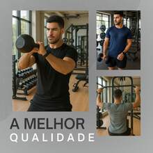 Kit 3 Men's Dry Fit T-Shirt Gym Training Running Cycling Basic Plain Blouse Shirt Workout Everyday - 彩色 - 查看 6