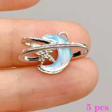 12pcs Charm Pendant Beads, Y2K Style Butterfly, Cloud, Star, Sun, Heart, Moon, Crown Charms For DIY Jewelry Making, Necklace, Earrings, Bracelet, Keychain Accessories, Perfect Gift And Daily Wear - Multicolor - View 7