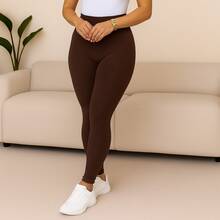 K2B Leggings 24h Shipping Gym Training Zero Transparency All Sizes Plus Size Black And Colorful - Rust Brown - View 1