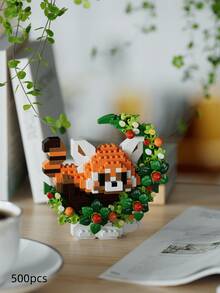 18 Pcs Cute Moon Flower Animal Building Blocks, DIY Animal Series Blocks, Desktop Decoration, Stress Relief, Home Decor, Assembling Figurine, Office Desk Accessories, Birthday Gift, New Year Gift, Christmas Gift, Suitable For Girlfriend Birthday, Creative Valentine's Day Gift