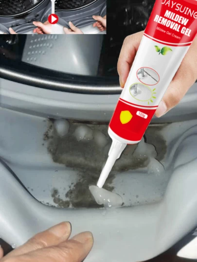 JAYSUING Multi-Purpose Mold Remover, Bathroom & Kitchen Ceiling Wall Cleaning Anti-Mold Cleaner, Refrigerator & Washing Machine Seal Stain Cleaner, Suitable For Sink, Bathtub, Toilet Seal Stains, Bathroom/Kitchen Stain Cleaner
