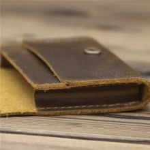 Genuine Leather Men's Card Holder Driving License Wallet Credit/Bank Card Case Coin Purse Vintage Mini Wallet For Men Money Wallet Purse Wallet Coin Wallet