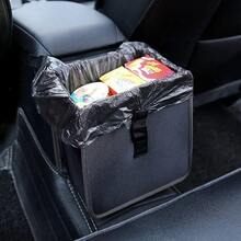 Hanging Waterproof Auto Garbage Bin, Leak Proof Collapsible Car Organizer, Portable Dustbin Large Capacity Storage Trash Bin For Vehicle, Truck, SUV