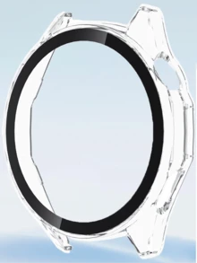 Nuevo estuche de PC + película compatible con estuche protector Hua Wei GT6 de 41 mm y 46 mm, película protectora de carcasa de reloj, accesorios de reloj inteligente integrados con spray de aceite para mujeres y hombres