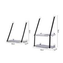 20kg Capacity Pet Cat Hammock Bed, Double-Deck Suction Cup Hanging Cat Basket Nest, Window Balcony Cat Bed, Christmas & New Year Gift - Multicolor - View 2