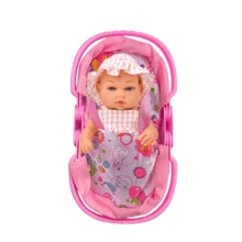 1 件多功能玩具娃娃摇篮床 - 逼真婴儿娃娃过家家游戏包括婴儿摇篮床（不包括娃娃）