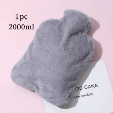 Hot Water Bag (With Rabbit Fur-Like Fleece Cover)