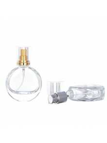 1 Chai nước hoa thủy tinh 25ml dạng tròn, phẳng, đóng gói phụ, chai rỗng đựng nước hoa, chai thủy tinh trang điểm, chai xịt cầm tay - Nhiều màu - Xem 3