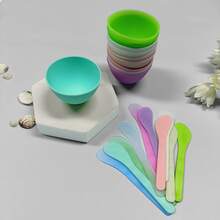 5 قطع/2 قطع مجموعة وعاء خلط قناع السيليكون، أدوات DIY لقناع المسحوق الناعم تشمل الوعاء والعصا وكوب القياس والفرشاة وشريط الشعر، سهلة الاستخدام والتنظيف، بأسلوب صالون، ضرورية لحمام المنزل!