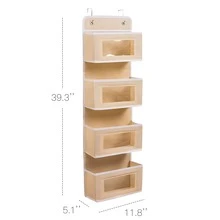 1 Pack Over The Door Storage Organizer With 5 Pockets 10 Mesh Side Pockets, 44 Lbs Weight Capacity Door Hanging Organizers And Storage For Bedroom, Bathroom, Pantry, Dorm - 米色 - 查看 2