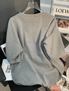 Sudadera hoodie sweatshirt dama mujer gorro capucha manga larga estampado Estampado de amor otoño invierno - Gris Claro - Ver 2