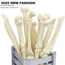 5/10pcs Bone Ballpoint Pen Creative Novelty Pens Black Ink For Halloween Artist Nurse School Office Party
