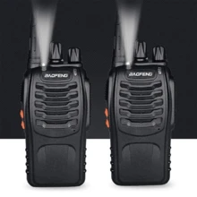 Radios de Comunicación Inalámbricos, BaoFeng Walkie Talkie 888s Recargable de Largo Alcance a Prueba de Lluvia, Altavoces con Micrófono, Intercomunicador Remoto para Uso Laboral - Negro - Ver 12