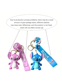 New Cartoon Anime Character Stitch Lilo Keychain Bag Pendant Car Decoration Key Accessories Toy Party Gift(Some Parts May Be Random)