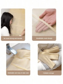 1 Double-Sided Bra And Underwear Storage Bag, With Front And Back Compartments, Suitable For Storing Bras, Underwear, Socks, Home Wardrobes And Dormitory Storage Space. Thick Multi-Layer Design, With Hooks, Suitable For Bedrooms, Storage Items, Home Storage - Multicolor - View 7