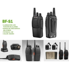 2 Pcs Baofeng Walkie-talkie BF-S1 comunicaciones por radio Color Negro - Negro - Ver 2