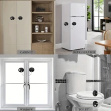 1 Set (1 Lock + 1 Keys) Cabinet Lock, Refrigerator Door Lock, File Drawer Lock, Refrigeration Door Lock, With Key, No Drilling, No Electricity Required, Suitable For Kitchen Appliances, Refrigerators, Cabinets, Drawers, Freezers And Doors